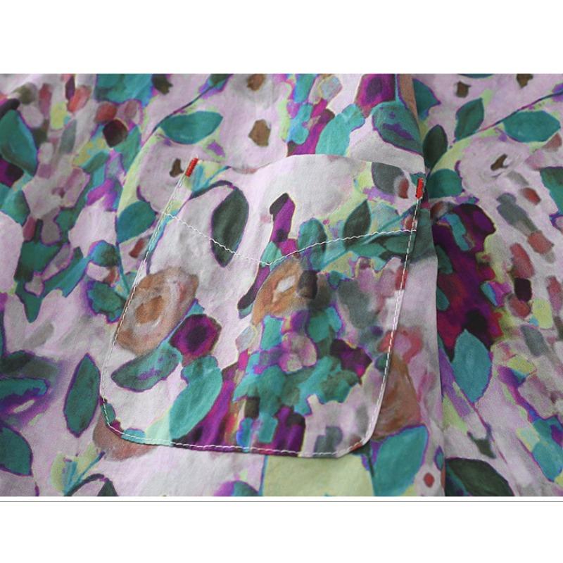 Dimanaf 2025 Women Spring New Shirt Blouse Long Sleeve Buttons Fashion Tops Tees Loose Floral Blouse