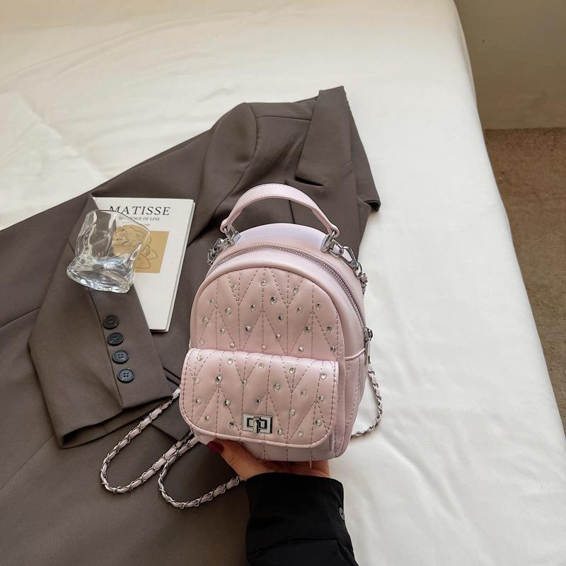 Korean Version of Fashion Portable Small Bag Women 2025 New High-value Chain Backpack Crossbody Casual Bag Women