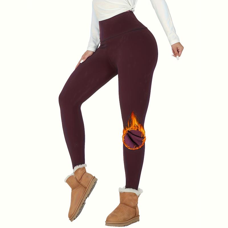 Women's High-waisted Women Pants Elastic Warmth Long Autumn and Winter Plus Velvet Warmth Thin Abdomen