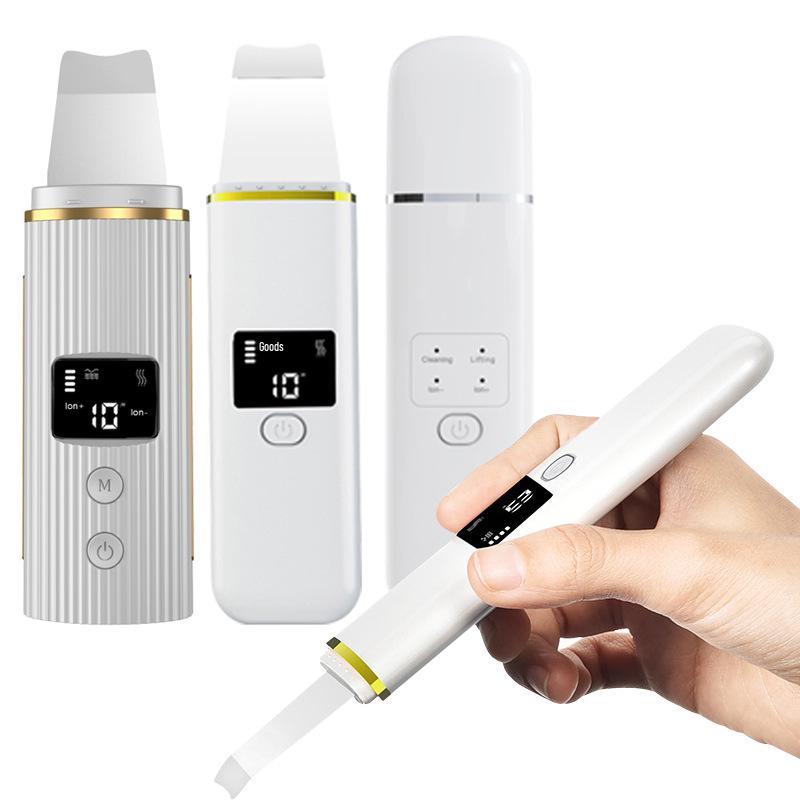 Ultrasonic Skin Scrubber: Electric Facial Exfoliator & Blackhead Remover Spatula