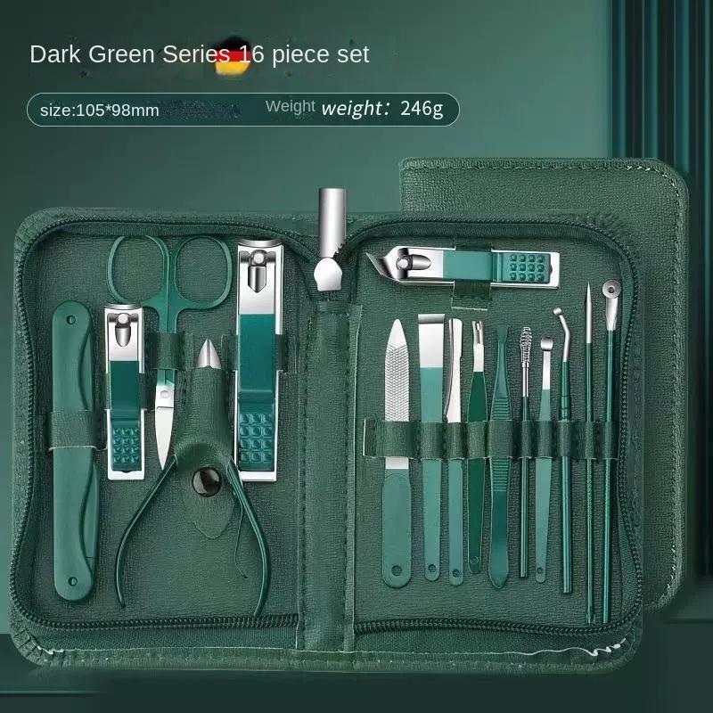 Ensemble multifonctionnel portable en acier inoxydable pour coupe-ongles pour les soins quotidiens des pieds et des ongles