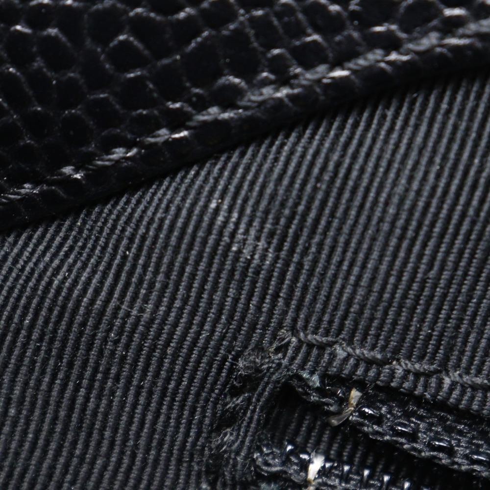 CHANEL logo Handbag black Caviar skin Women Used