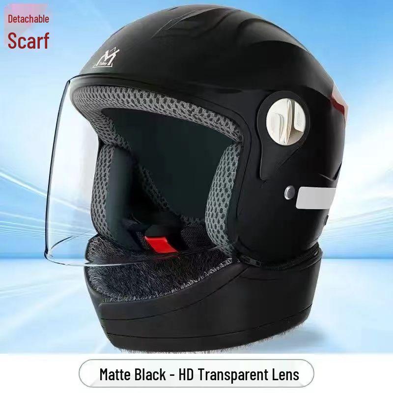 

Autumn/Winter Anti-fog Electric Motorcycle Helmet, Class A Safety, Unisex.