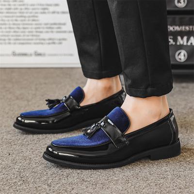 9918 Men's Leather Shoes Large Size One Pedal Lazy Tassel Loafers Size 38-48 Men's Doudou Shoes