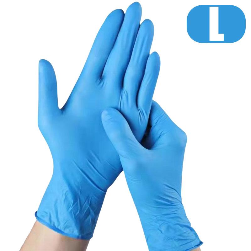 100PCS Blue Nitrile Gloves Disposable Home Cleaning Nitrile Gloves Suitable Waterproof Pet Bathing Stain Resistant Tool