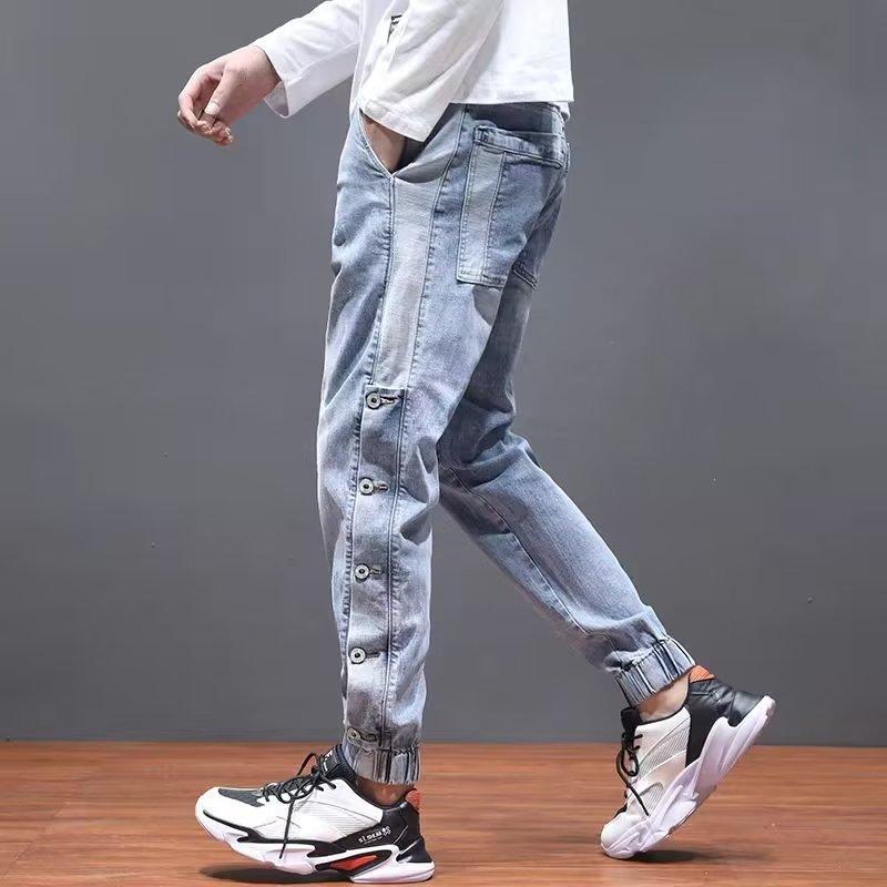 Джинсы мужские JYL Винтажные Градиентные Осенние Американский Стиль Клеш Деним XXL