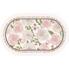 New Elliptical Floral Placemats Leather Waterproof Dining Pads Heat-Resistant Non-Slip Place Mats Coaster Decor