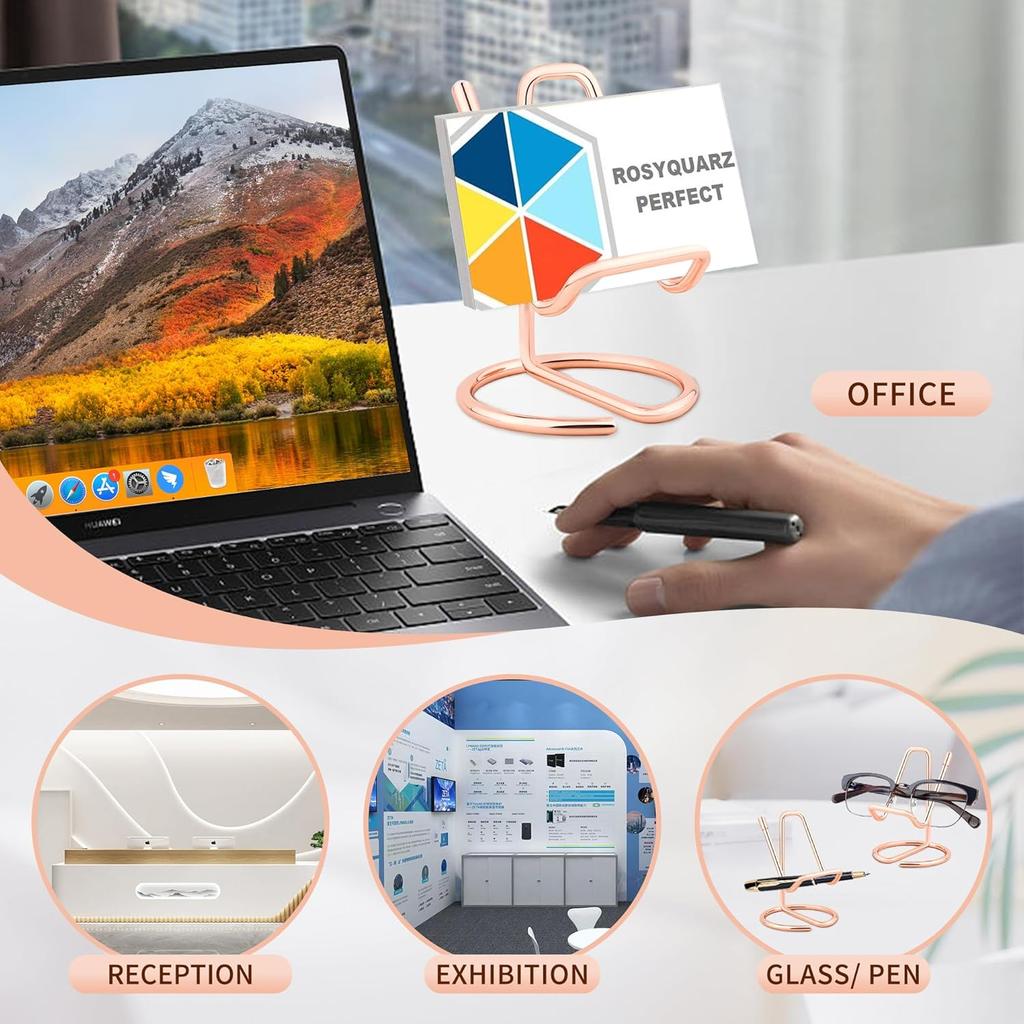 Cell Phone Stand for Desk, Metal Mobile Phone Stand Holder, Cute Rose Gold Cell Phone Display Holder Phone Dock Compatible with All Mobile Phones,