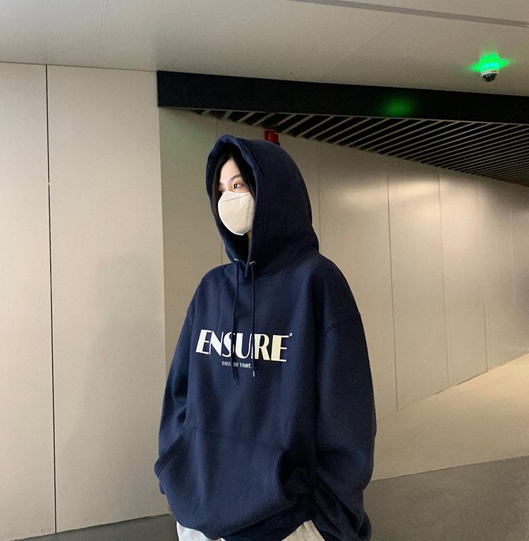 Padded Hooded Sweatshirt Women Autumn and Winter Loose Ladies Student Tops Fashion Retro Versatile Sweatshirt