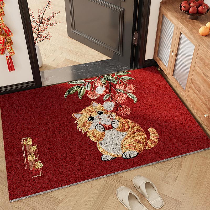 Cartoon Entry Door Floor Mat, Entrance Anti-Skid And Wear-Resistant Silk Ring Floor Mat, Indoor Door Scraping Mud And Dust Removal Floor Mat