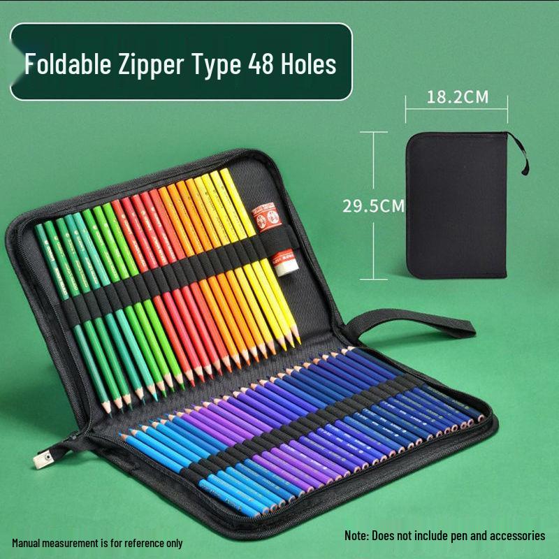 Art Student Roll-Up Pencil and Brush Storage Bag - Sketch, Charcoal, and Colored Pencil Case
