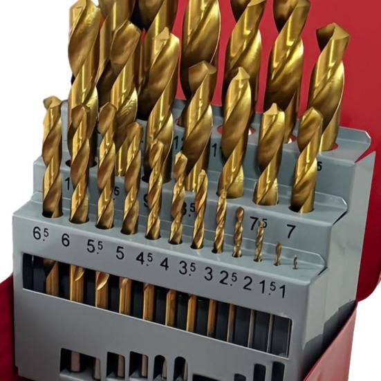 Bohrer-Set Rostfrei Korrosionsbeständig Titanbeschichtung Weit verbreitet Hochbelastbar Spiralbohrer