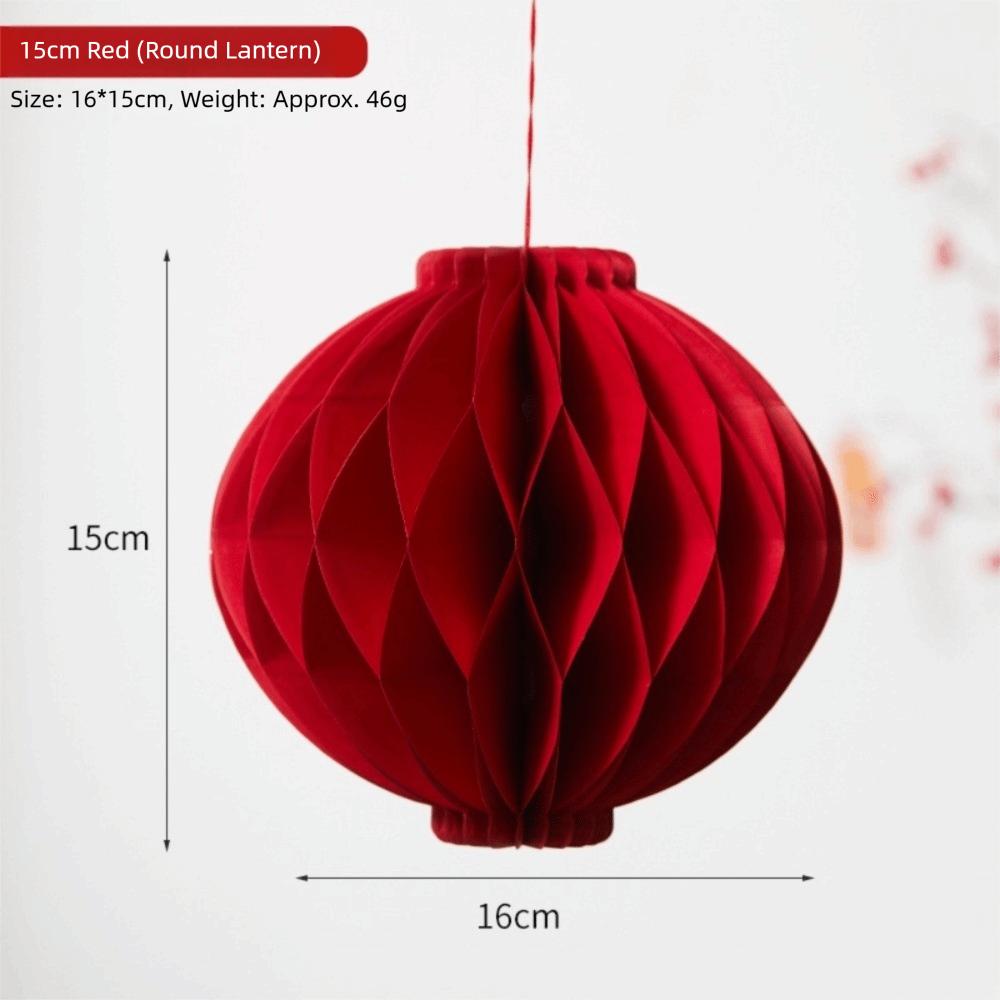 2026 Red Honeycomb New Year Decorations with Tassel Paper Christmas Tree Ornament Hanging Style Christmas Balls Patio Decor