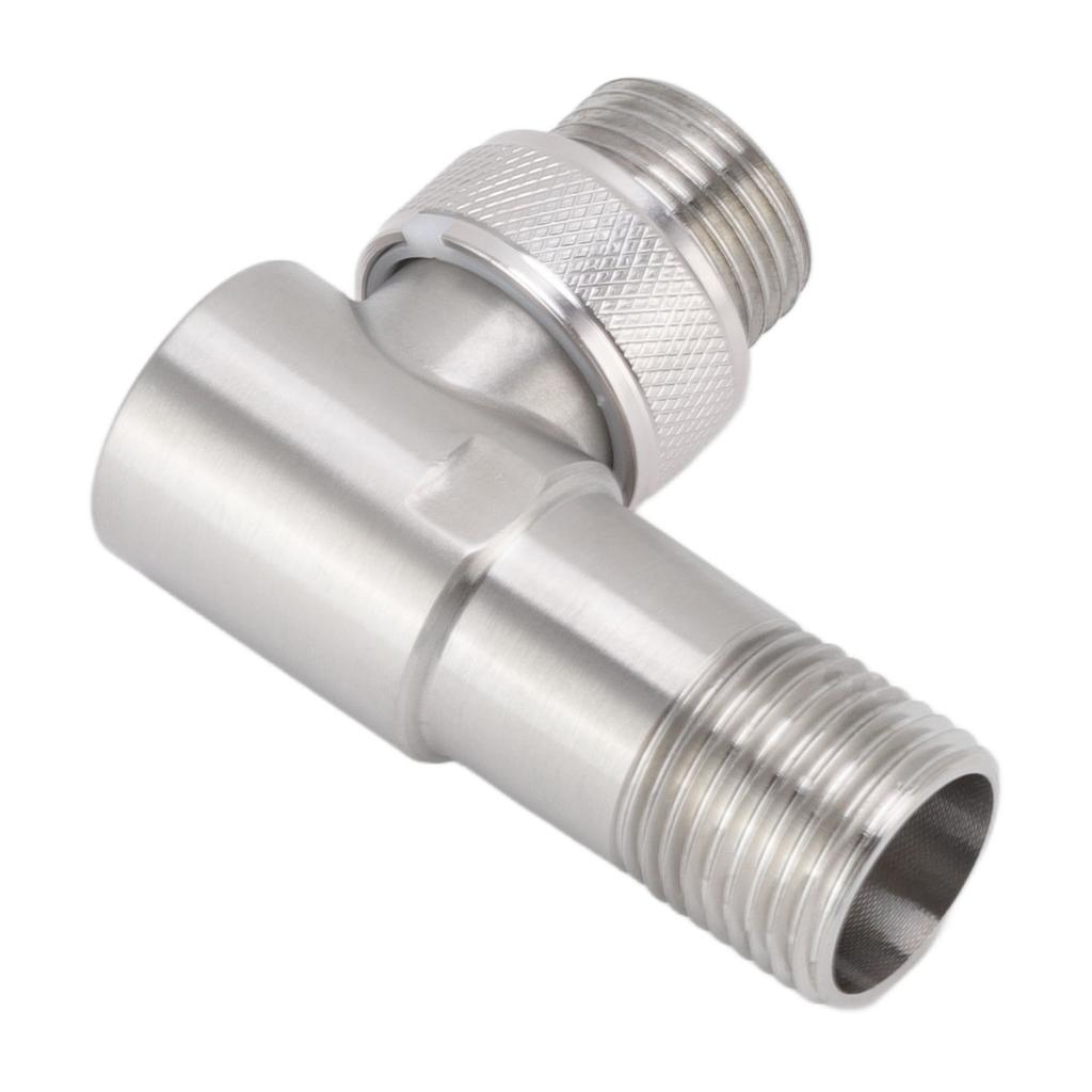 Vinkelstoppventil Hane G1/2 304 Rostfritt Stål 1 in 2 Ut Integrerad Design Automatisk Vattenstopp