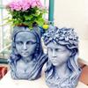 Soft Silicone Mold Handmade Cement Molds Girl Shape Flowerpot Moulds Durable Mold Perfect for Beginners and Craft Lovers