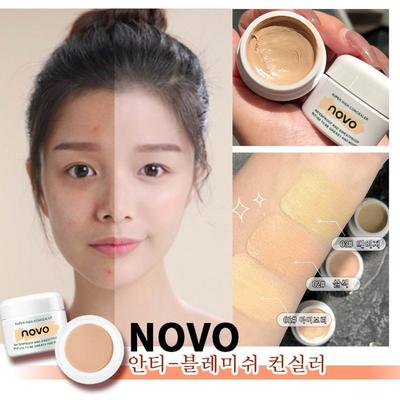 NOVO Concealer 24-hour Wearable Blemish Cover/acne Mark Cover/dark Circle Cover 3.5g, 02#flesh Color, 2 Pcs.