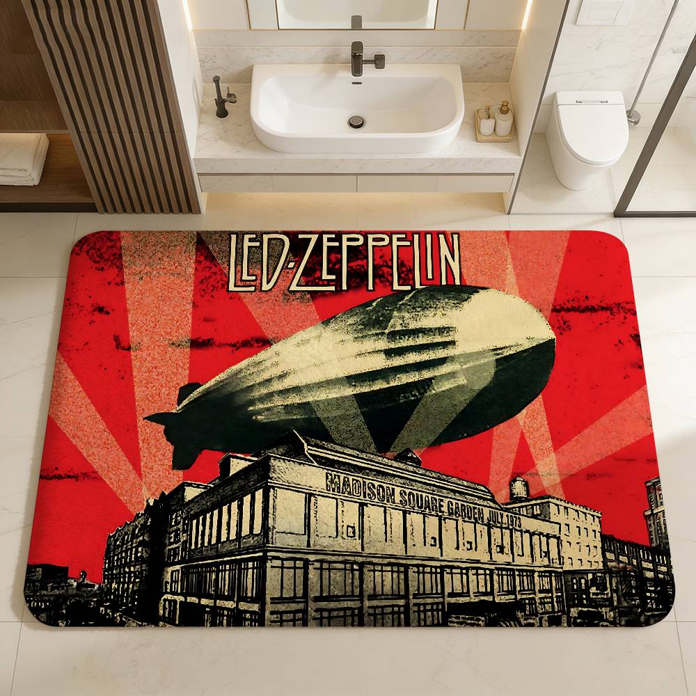 Classic Band L-Led Z-Zeppelin Hallway Carpet Retro Multiple Choice Living Room Kitchen Rug Non-Slip Welcome Rug