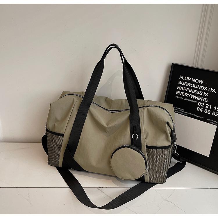 

New lightweight travel bag leisure sports fitness bag shoulder crossbody handbag large capacity business trip luggage women зелёный