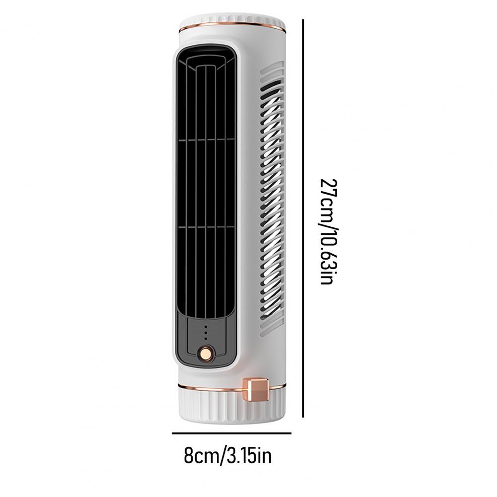 Quiet Tower Fan, Cordless Desktop Fan, Portable Air Conditioner, Adjustable 3 Speed Air Cooler, USB Rechargeable Personal Coolin