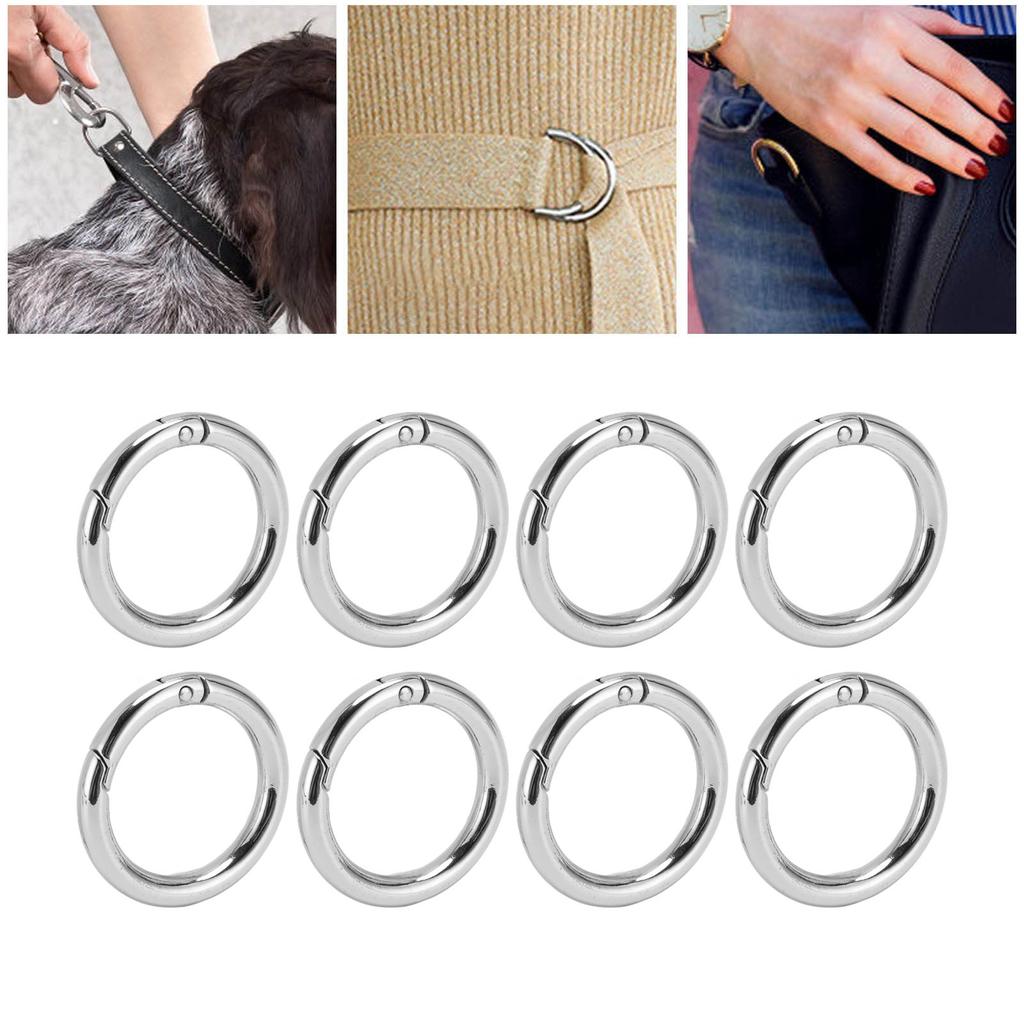 20Pcs Spring O Rings 1.69in Diameter 0.24in Thick Strong Copper Secure Closure Spring Buckles for Purse Bag Jewelry