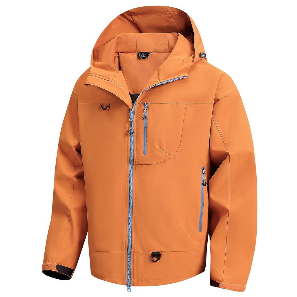 Men's Hooded Zipper Outdoor Mountaineering Jacket Couple Loose Casual Jacket