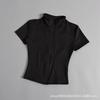Casual Fitted Cropped T-shirt Jacket Women’s Short-sleeved Fitness Top Quick-drying Breathable Slimming Figure-hugging Cycling Jersey