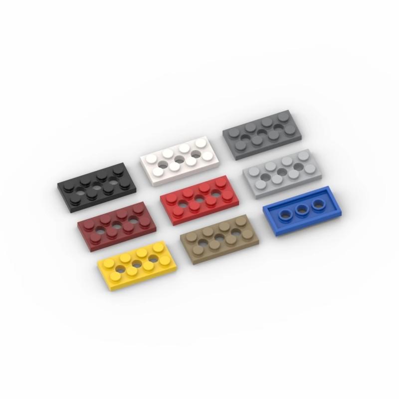 50pcs MOC Assembles Brick Particles 3709 High-tech Plate 2 X 4 with 3 Holes Building Blocks Parts DIY Bricks Bulk Model Parts To