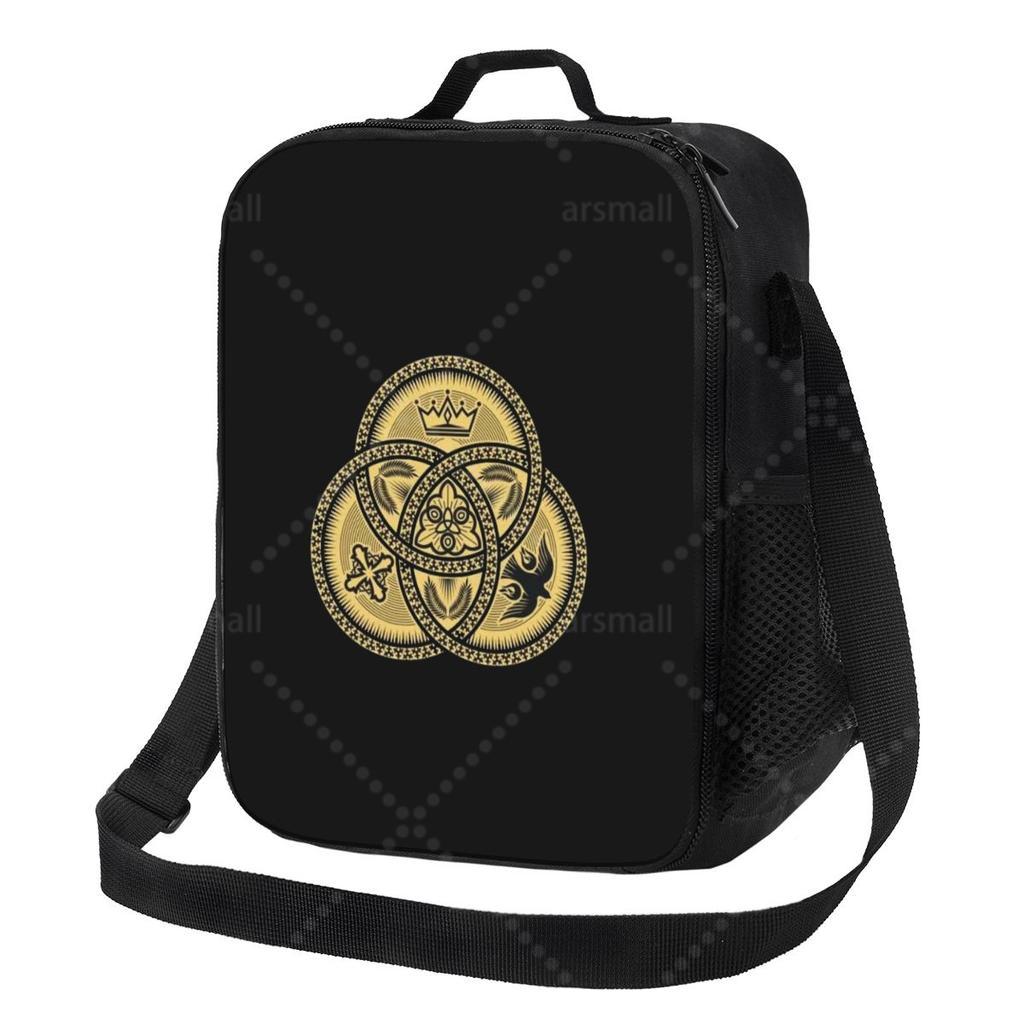 The Magnificent Seal Of The Holy Trinity Lunch Bag with Adjustable Shoulder Strap Reusable Thermal Bento Tote for Work Picnic