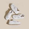 Plateau weiße Schuhe Damen 2025 neu Mesh atmungsaktiv bequem leicht College-Wind rutschfest Sport und Freizeit Board-Schuhe