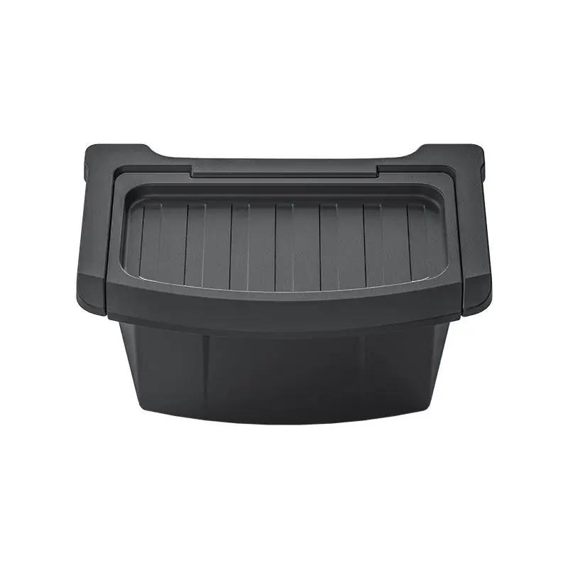 For Tesla Model Y Juniper / Launch 2025 Rear Seat Storage Can Accessories Seats Tray TPE Car Organizer Storage Trash Under B3K0