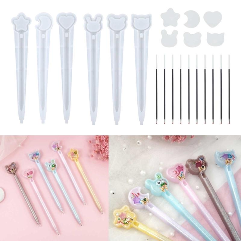 Kugelschreiber Silikonform DIY Treibsand Harz Shaker Formen Epoxidharz Form Bastelwerkzeuge Leicht zu reinigen