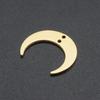 5pcs 201 Stainless Steel 2-Loop Link Pendants Laser Cut Crescent Golden 17x20x1mm Hole: 1.4mm