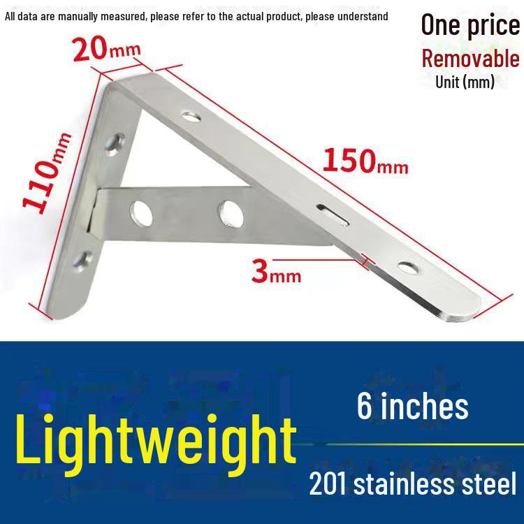 Stainless Steel Wall-Mounted Triangle Support Bracket