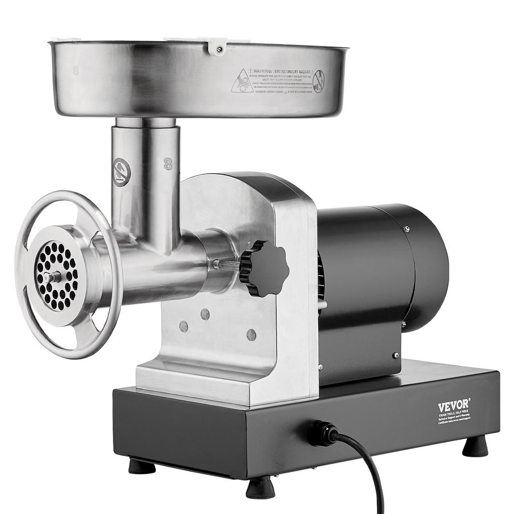 VEVOR Meat Grinder, 6 Lbs/Min Capacity Electric Meat Grinders with Blade, Grinding Plate, Sausage Maker