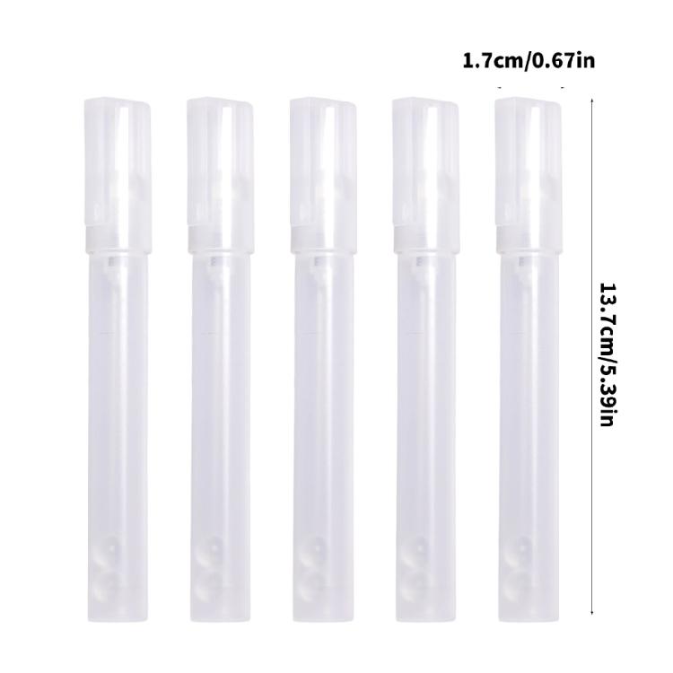 5 Stück Mehrzweck Leerer Acrylfarbmarker 4,5 mm Runde Spitze Klarer Stiftkörper Für Künstler Anfänger Malen Skizzieren