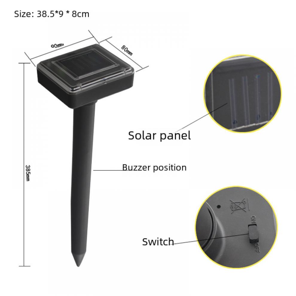 Solar ultrasonic vibration rat repellent snake repellent pest lawn garden courtyard rat repellent
