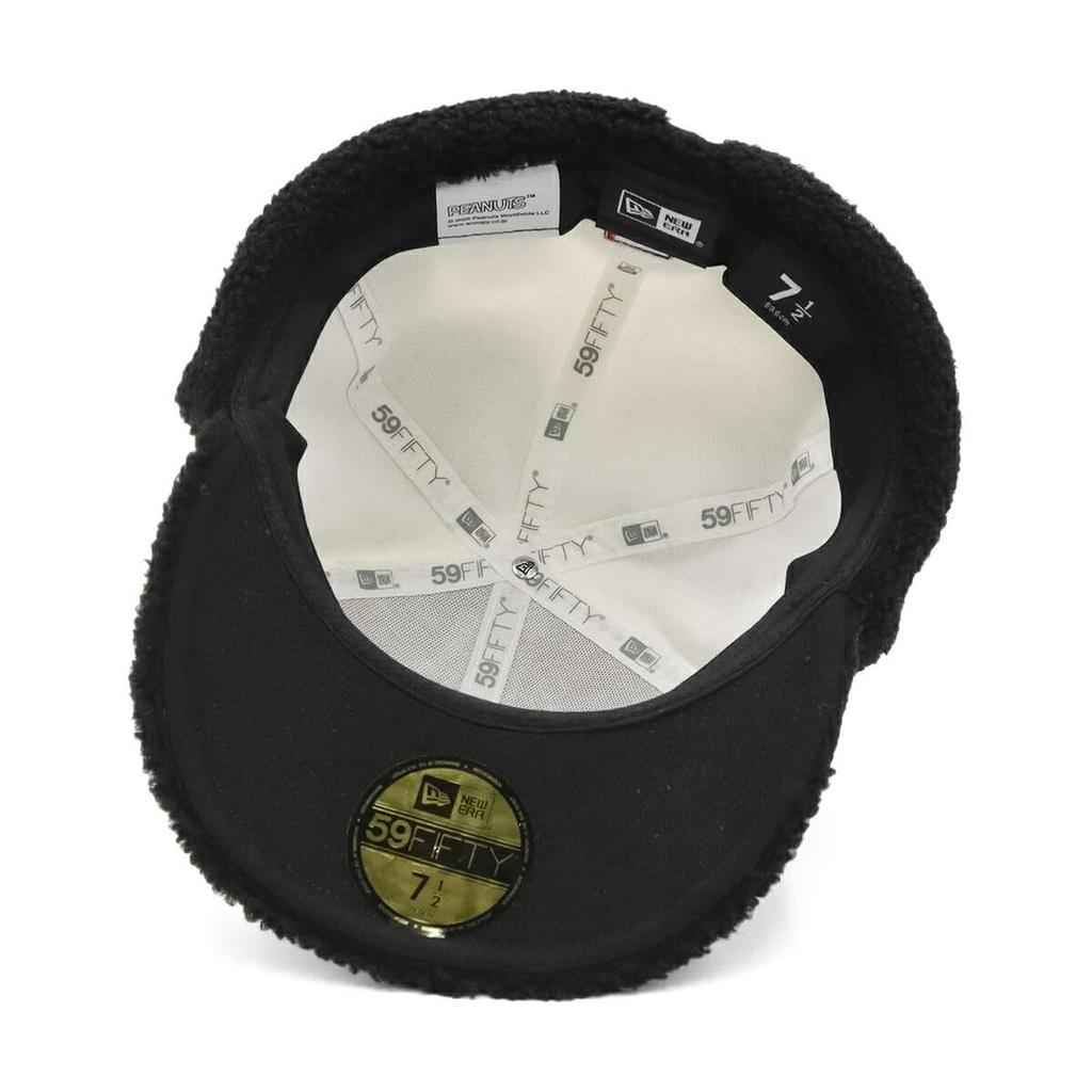 [New Era] Cap 59FIFTY with Ears Snoopy Collaboration White 7 12 5950 DOGEAR PEANUTS SNOOPY FACE GRY