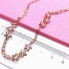 Purple Gold Hollow Star Bracelet Fashion High-End Rose Gold-Plated Car Flower Phoenix Tail Bracelet