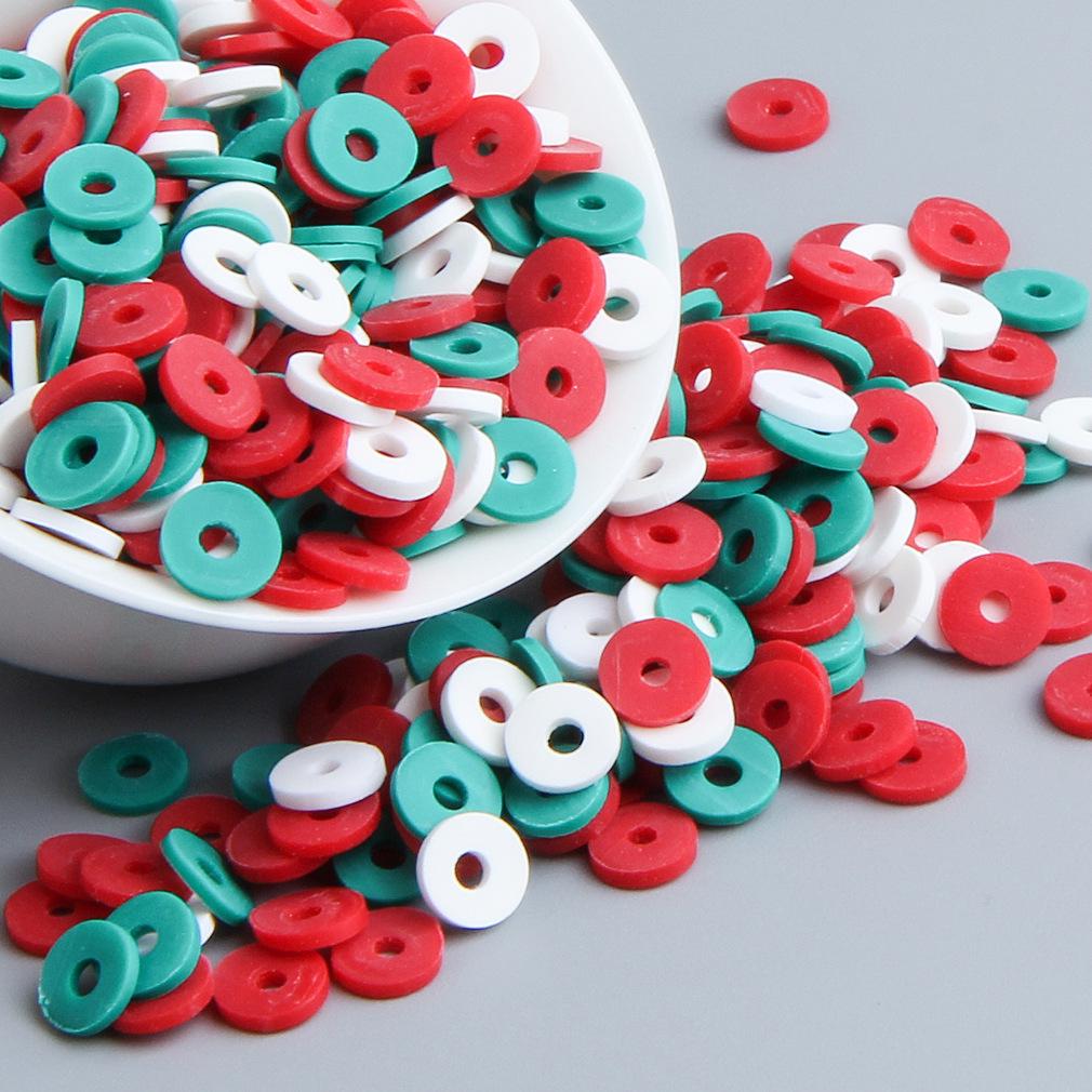 10g DIY Solid Color Polymer Clay Beads for Bracelets & Necklaces - Handmade Spacer Beads