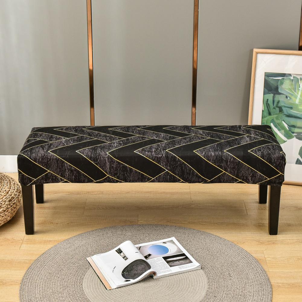 Bench Cover Stretch Spandex Piano Stool Cover Long Ottoman Cover Solid Color Changing Shoes Chair Slipcover Home Decor