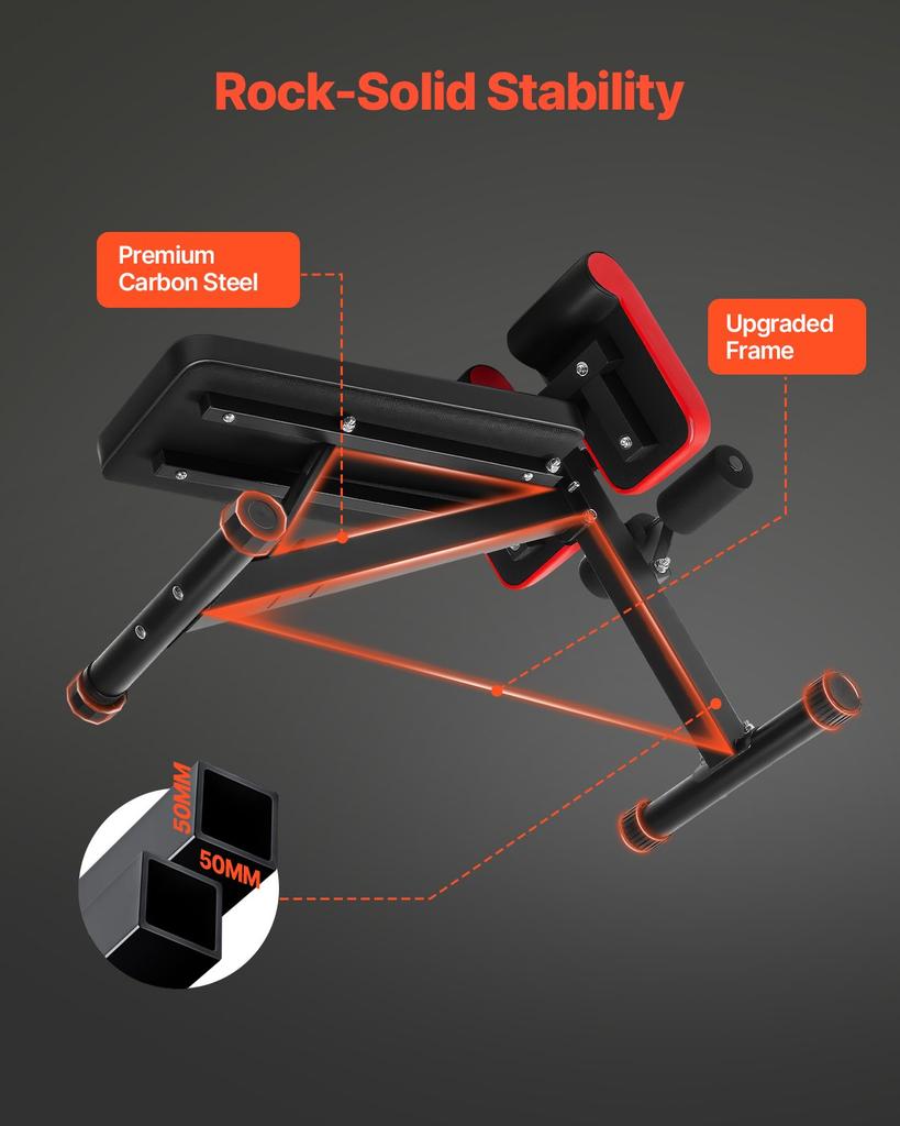 VEVOR Multi-Functional Weight Bench for Full Body Workout, Roman Chair Hyperextension Bench