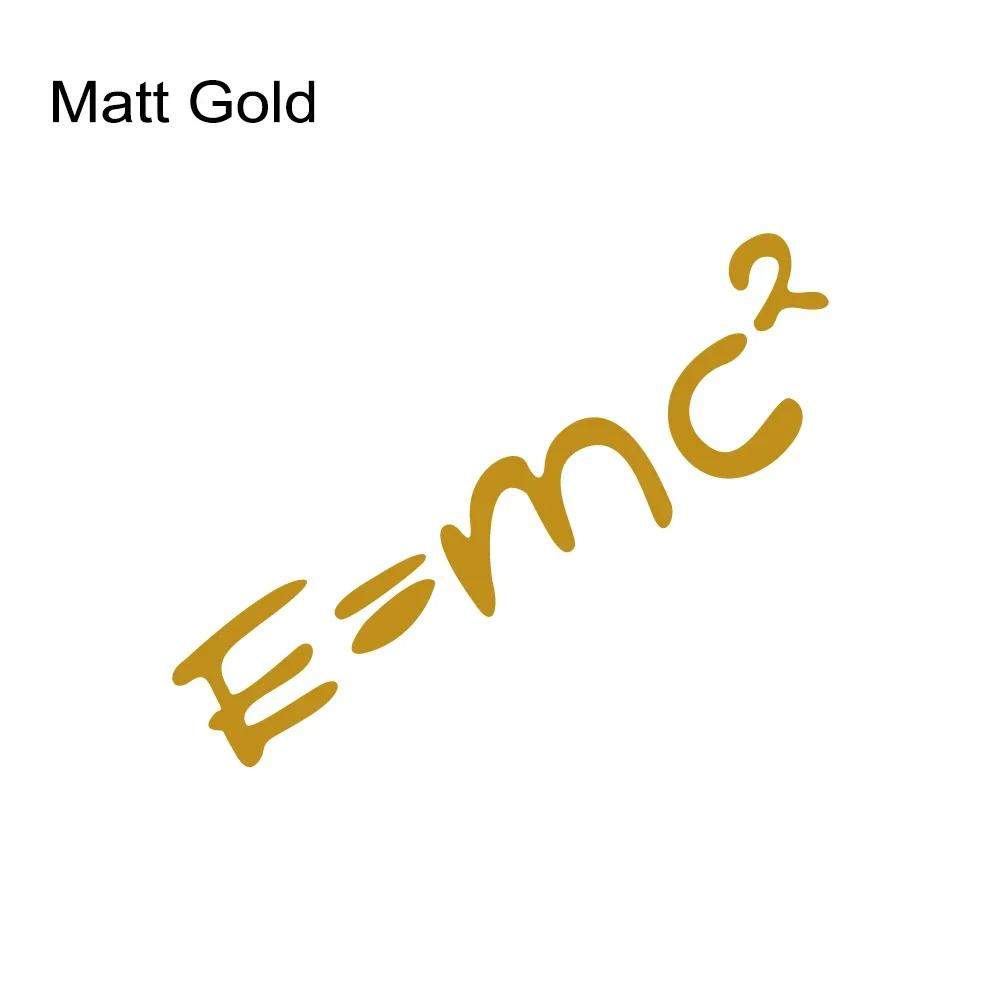 Car Sticker Auto Vinyl Decal E=mc² Tuning Accessories Waterproof Decor On Bumper Rear Window Windshield Hood Internal Motorcycle Matt Gold