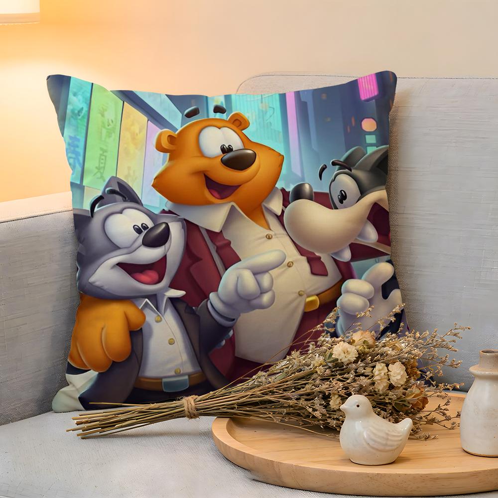 Cushion Cover Linen SkinFriendly Soft Decorative Case For Sofa Home Decor Kwaii Anime Ttoon Bblast Pillow cover