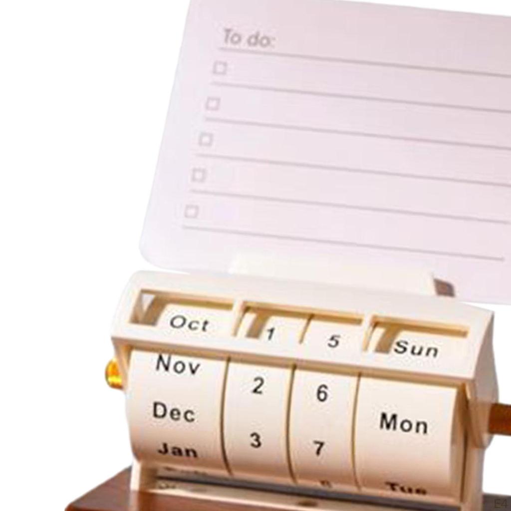 Desk Calendar Flip Daily Use Rotate for Farmhouse