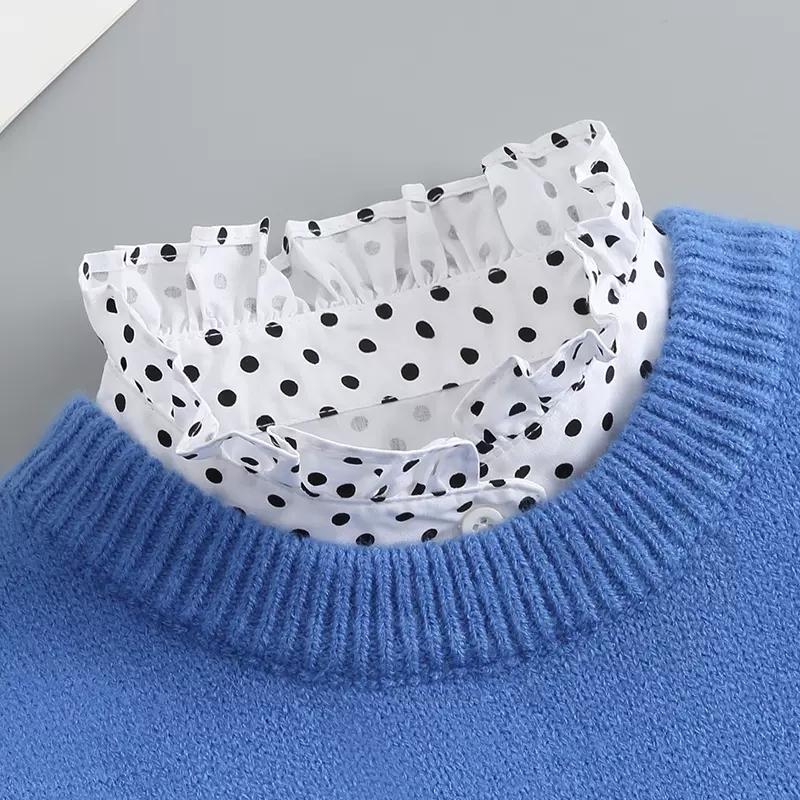 Białe Sztuczne Kołnierzyki Dla Kobiet Krata Klapa Odpinany Kołnierzyk Koszula Koronka Stójka Fałszywy Kołnierzyk Kobieta Zdejmowany Krawat Nep Kraagie