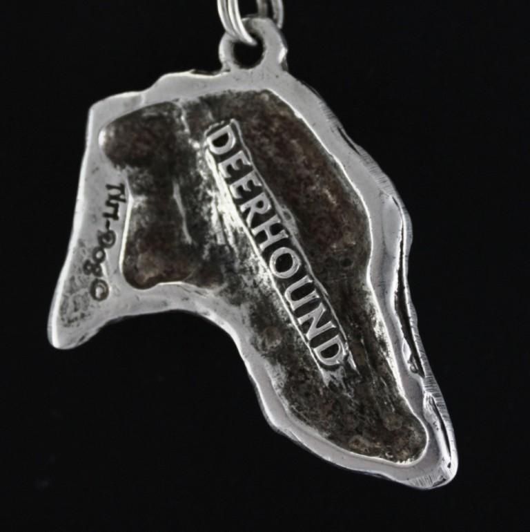 Deerhound, Scottish Deerhound - Necklace with dog, silver-plated pendant for dog fan, unique jewelry by Art-Dog brand