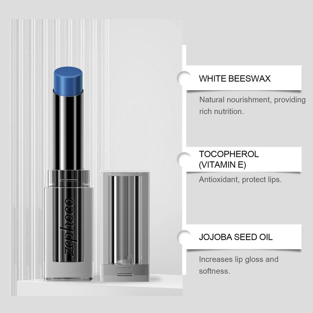 Midnight Blue Temperature-Changing Lipstick, Nourishing Hydrating Moisturizing Care Lipstick