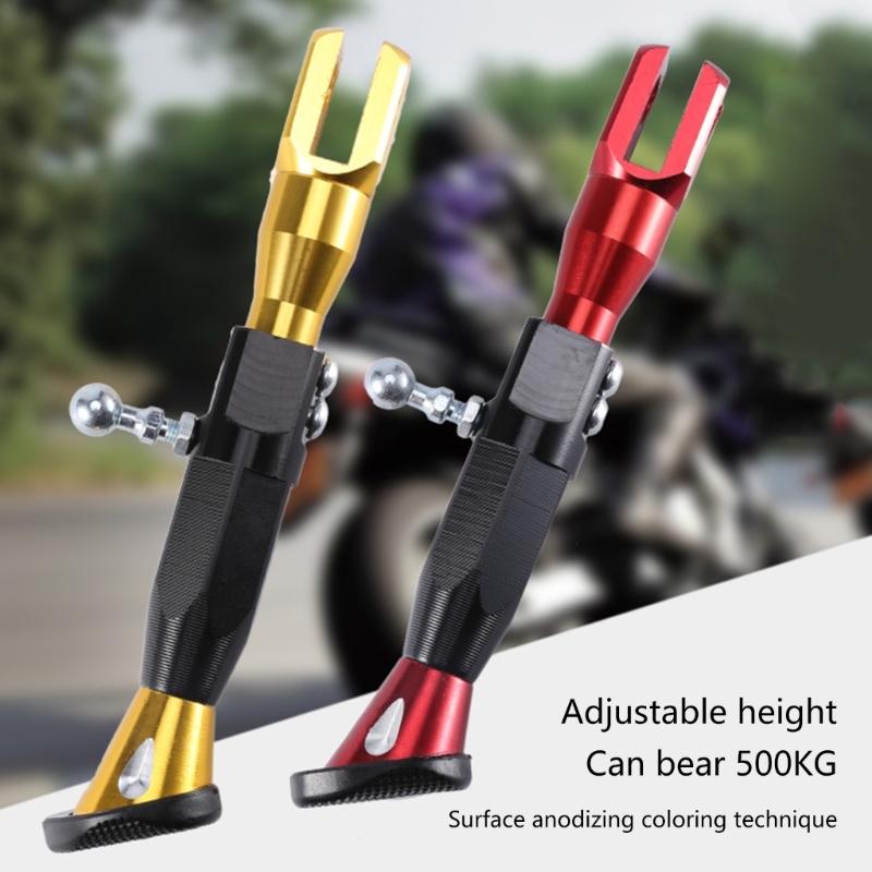Customizable Length Adjustable Side Stand Foot Bracket for Motorcycles and Electric Bikes with Secure Connection Points