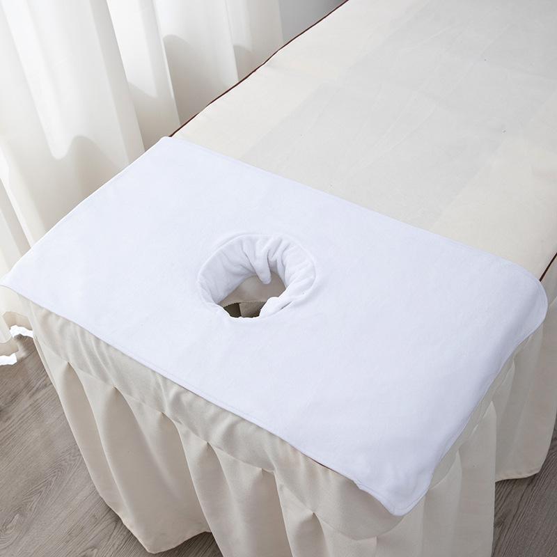 40x80cm/90x190cm Thickened Beauty SPA Massage Table Planking Face Towel with Hole Bed Bandana/Sheet
