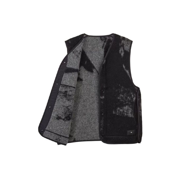 

Y-3 Жилет с V-образным вырезом на одной пуговице с дизайном тай-дай, унисекс, черный IL2042 M